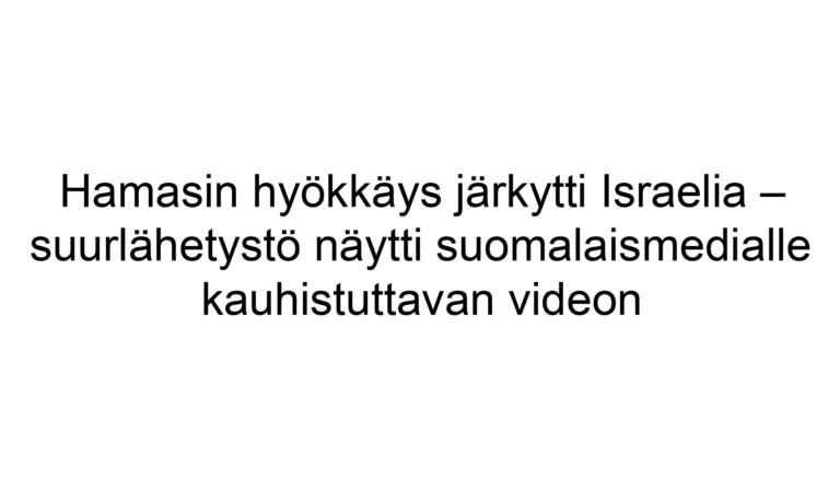 Hamasin hyökkäys järkytti Israelia – suurlähetystö näytti suomalaismedialle kauhistuttavan videon